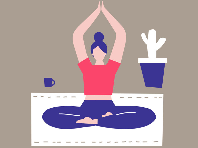 Illustration of a woman doing yoga
